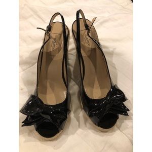 Valentino ‘Mena’ Patent Leather Espadrille Wedge